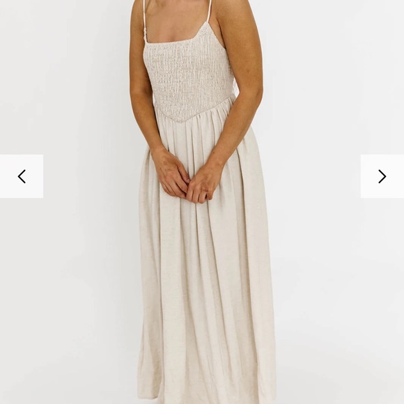 Worth collective Josefina Beige Maxi Dress - Picture 2 of 6